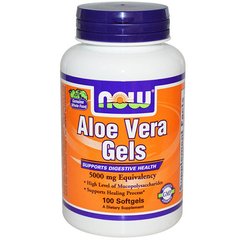 Алоэ Вера в капсулах Now Foods Aloe Vera Gels 5000 mg (100 капс)