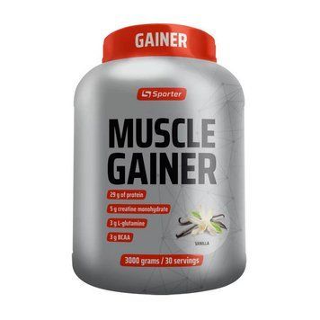 Гейнер для набора массы Sporter Muscle Gainer 3000 г Ваниль