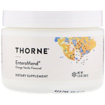Ентеросорбент, зі смаком апельсину та ванілі, EnteroMend, Thorne Research, 168 гр (5,9 унції)