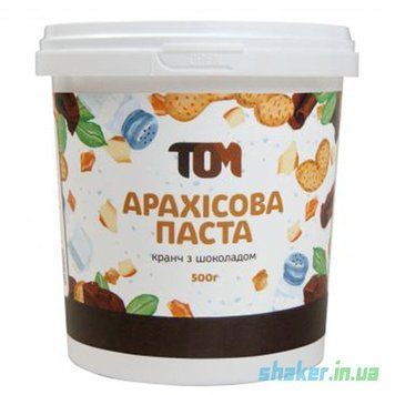 Натуральна арахісова паста ТОМ 500 г кранч з шоколадом