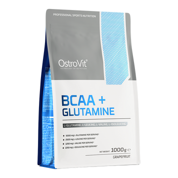 Аминокислоты БЦАА+Глютамин OstroVit BCAA+Glutamine 1000 г Grapefruit