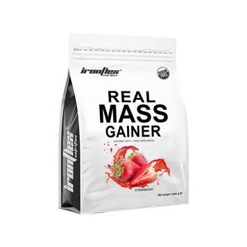 Гейнер для набору маси IronFlex Real Mass Gainer 1000 грамів Полуниця