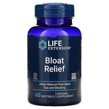 Средство от вздутия живота, Bloat Reliefe, Life Extension, 60 гелевых капсул