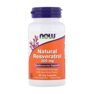 Ресвератрол Now Foods Natural Resveratrol 200 mg (60 капс)