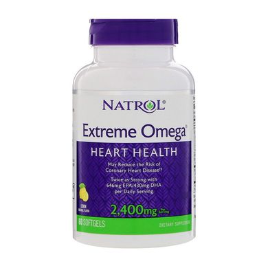 Омега 3 Natrol Extreme Omega 2400 mg 60 капсул