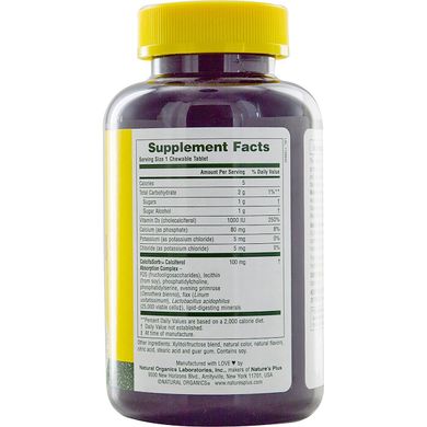 Жевательный витамин D3 для взрослых, Вкус ягод, 1000 МЕ, Natures Plus, 90 таблеток
