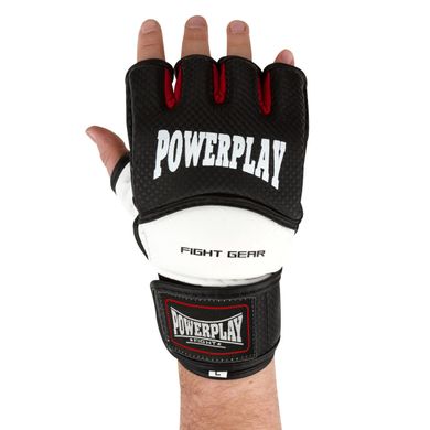Перчатки для MMA PowerPlay 3075 Черно-белые L