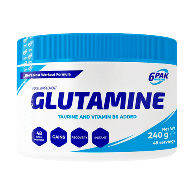 Глютамін 6Pak Glutamine 240 грам Без смаку