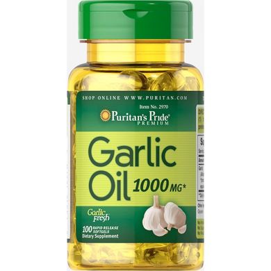 Экстракт чеснока Puritan's Pride Garlic Oil 1000 mg 100 капс