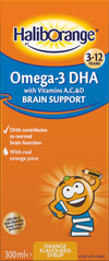 Омега 3 Haliborange Omega-3 DHA + Vits A C & D Brain Support 300 ml orange