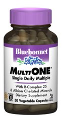 Мультивітаміни з залізом, MultiONE, Bluebonnet Nutrition, 30 гелевих капсул