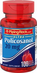 Полікосанол Piping Rock Ultra Policosanol 20 mg 100 капсул