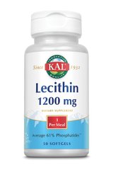 Лецитин KAL Lecithin 1200 mg 50 капсул