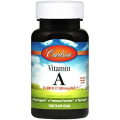Вітамін А Carlson Labs Vitamin A 7 500 mcg (100 капс)