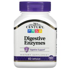 Пищеварительные ферменты 21st Century Digestive Enzymes 60 капсул