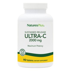 Витамин С, Ultra-C, 2000 мг, Nature's Plus, 90 таблеток