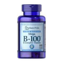 Комплекс вітаміну B Puritan's Pride Mega B-100 Time Release 100 капсул