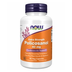 Полікосанол Now Foods Policosanol 40mg Plus 90 вег. капсул