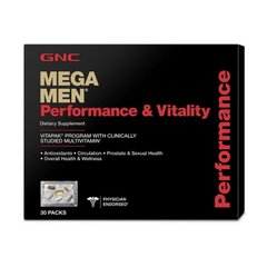 Вітаміни для чоловіків GNC Mega Men Perfomance & Vitality 30 пакетиків