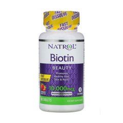 Биотин Natrol Biotin Beauty 10000 mcg 60 таблеток