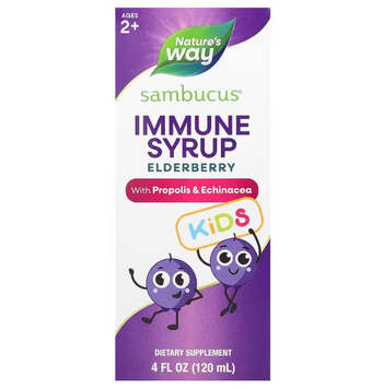 Чорна бузина для дітей віком від 2 років, Sambucus for Kids, Nature's Way, сироп для імунітету з прополісом та ехінацеєю, 120 мл
