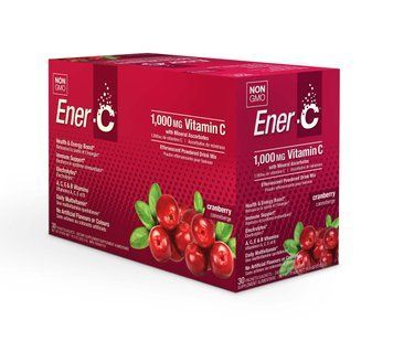 Витаминный Напиток для Повышения Иммунитета, Вкус Клюквы, Vitamin C, Ener-C, 30 пакетиков