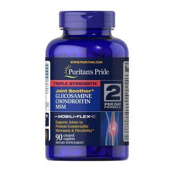 Глюкозамин хондроитин МСМ Puritan's Pride Triple Strength Glucosamine & Chondroitin with MSM 90 таб