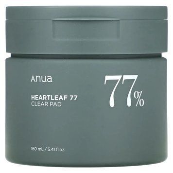 Anua, Heartleaf 77&nbsp;%, очищувальні диски, 160&nbsp;мл (5,41&nbsp;рідк. унції)