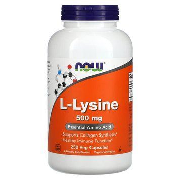 L-лізин Now Foods L-Lysine 500 мг 250 вегетаріанських капсул