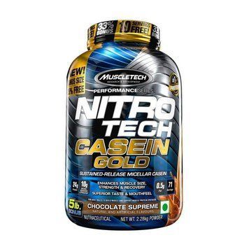 Казеин MuscleTech Nitro Tech Casein Gold 2270 г chocolate supreme