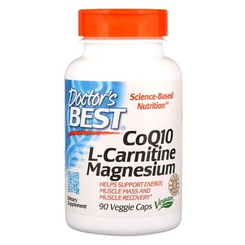 Коензим Q10, L-карнітин і Магній, CoQ10 L-Carnitine Magnesium, Doctor's Best, 90 капсул