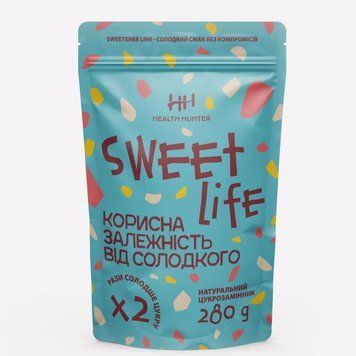 Замінник цукру на основі еритриту, інуліну та стевії Health Hunter Sweet Life 280 г