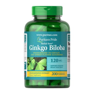 Гинкго билоба Puritan's Pride Ginkgo Biloba 120 mg 200 капсул