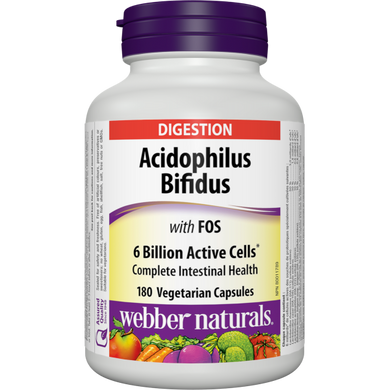 Пробіотики Webber Naturals Acidophilus + Bifidus 6 Billion 180 капсул