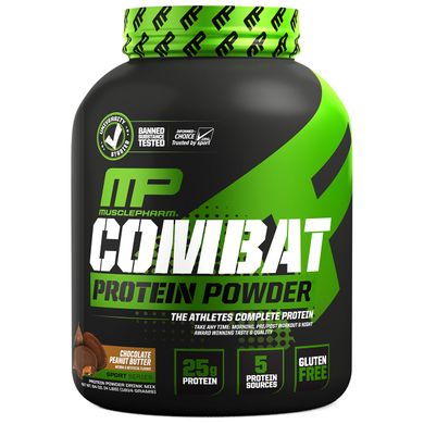 Комплексний протеїн Muscle Pharm Combat Protein Powder (1,8 кг) шоколад-арахіс