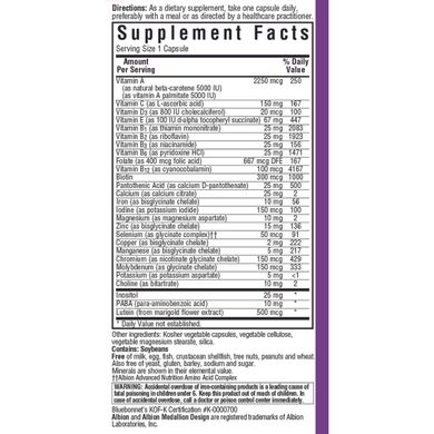 Мультивітаміни з залізом, MultiONE, Bluebonnet Nutrition, 30 гелевих капсул