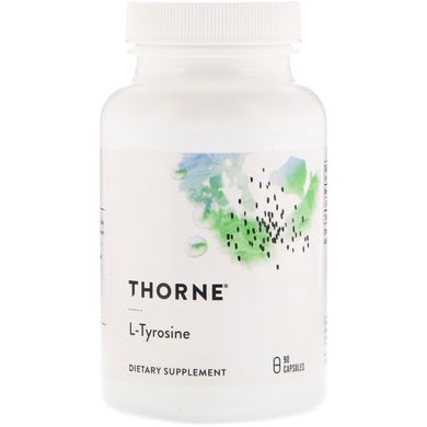 L-тирозин 500мг, Thorne Research, L-Tyrosine, 90 капсул