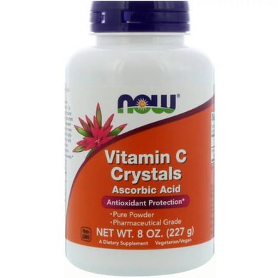 Витамин С, Кристалы, Vitamin C Crystals, NOW, 8 oz (227 гр)