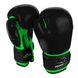 Боксерские перчатки PowerPlay 3004 JR черно-зеленые 6 унций