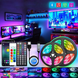 Светодиодная LED лента RGB 10 м USB 5V с пультом и Bluetooth управлением через приложение для подсветки комнаты
