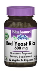 Червоний дріжджовий Рис 600мг, Bluebonnet Nutrition, 60 гелевих капсул
