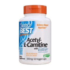 Ацетил Л-карнітин Doctor's Best Acetyl-L-Carnitine with Biosint 60 капс