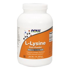 Лізин Now Foods L-Lysine Pure Powder 454 г Без добавок