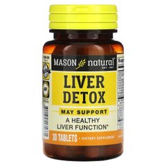 Детокс печени, Liver Detox, Mason Natural, 30 таблеток