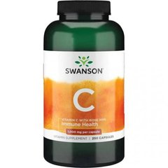 Витамин C Swanson Vitamin C with Rose Hips 1000 mg 250 капсул