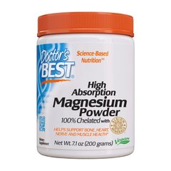 Магній Doctor's BEST High Absorption Magnesium Powder 100% Chelated 200 грам