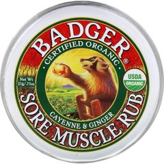 Бальзам от боли в мышцах Каенский перец и имбирь Badger Company (Sore Muscle Rub) 21 г