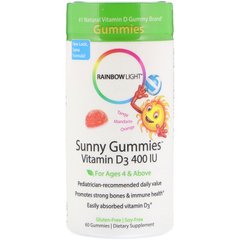 Витамин Д3 Rainbow Light Sunny Gummies Vitamin D3 400 IU 60 мармеладок