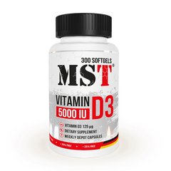 Вітамін D3 MST Vitamin D3 5000 IU 125 mcg 300 капсул