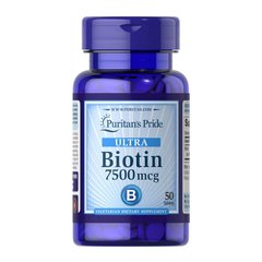 Біотин Puritan's Pride Biotin 7500 mcg (50 таб) вітамін б7 b7